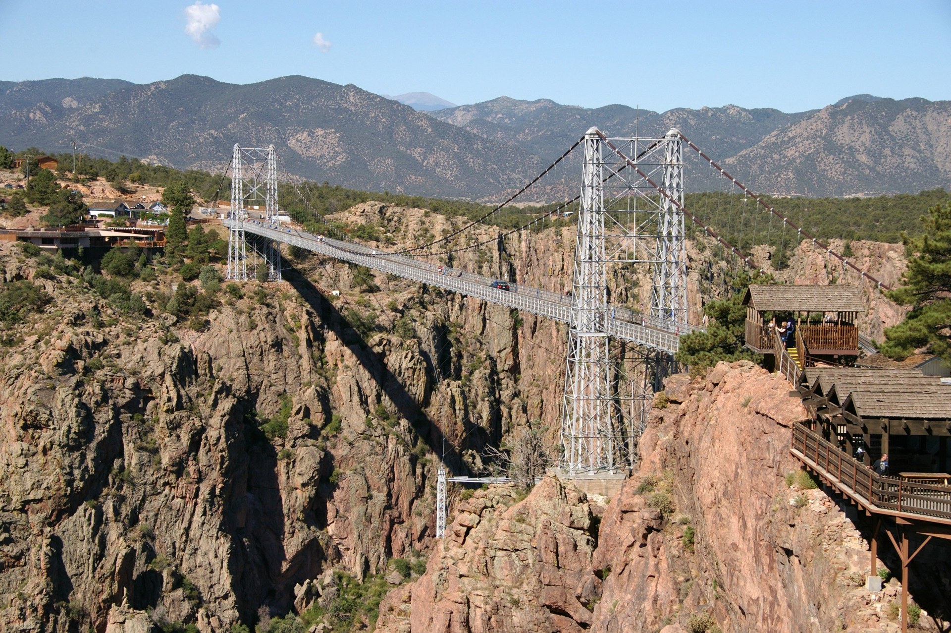 Royal Gorge Bridge over the canyon in Fremont County, Colorado